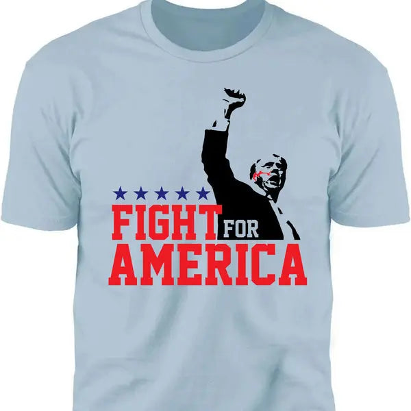 Fight For America Shirt | Trump Shot Fight Shirt | Donald Trump Shirt Bright Shirts & Tops The Next Custom Gift