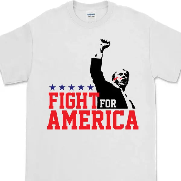 Fight For America Shirt | Trump Shot Fight Shirt | Donald Trump Shirt Bright Shirts & Tops The Next Custom Gift