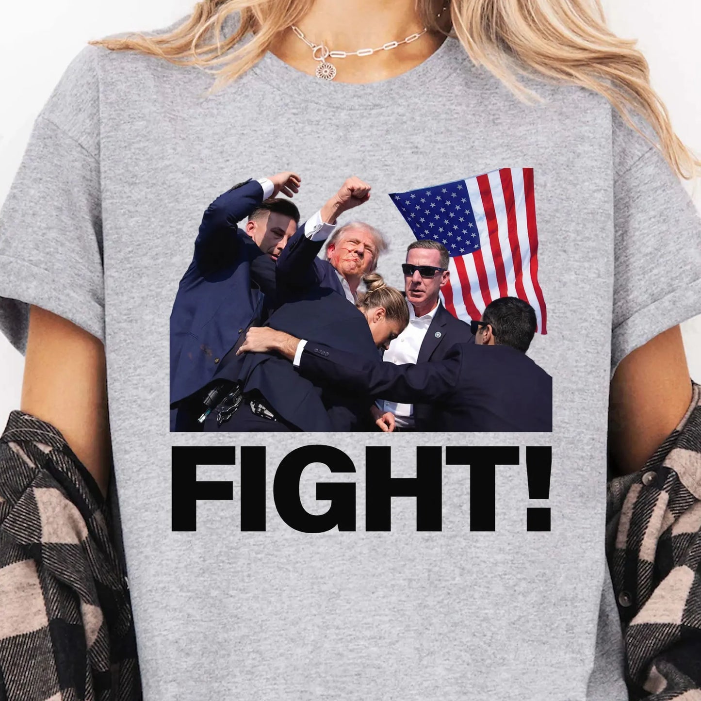 Fight - Trump Fight Shirt - Donald Trump Bright Unisex T-shirt, Hoodie, Sweatshirt Shirts & Tops The Next Custom Gift