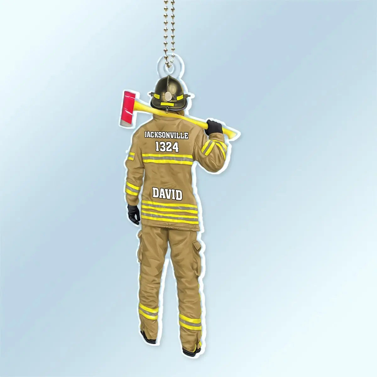 Firefighter - Firefighter Uniform - Personalized Acrylic Car Hanger car hanger The Next Custom Gift