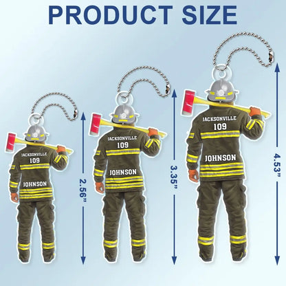 Firefighter - Firefighter Uniform - Personalized Acrylic Car Hanger