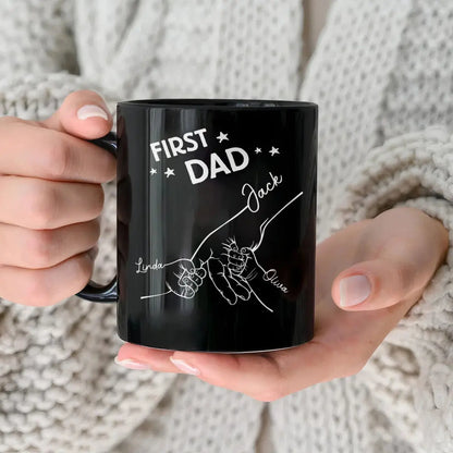 First Dad Now Grandpa Fist Bump - Personalized Mug mug The Next Custom Gift