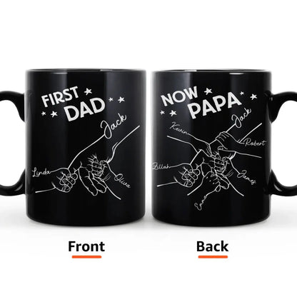 First Dad Now Grandpa Fist Bump - Personalized Mug mug The Next Custom Gift