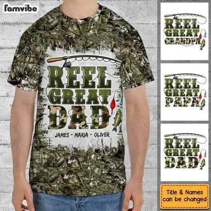 Fishing Lovers - Grandpa Fishing Camo - Personalized all-Over Print T-shirt (BU) Shirts & Tops The Next Custom Gift