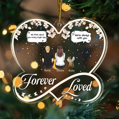 Forever Loved Memorial Dog Cat - Personalized Custom Shaped Acrylic Ornament Car Ornament The Next Custom Gift