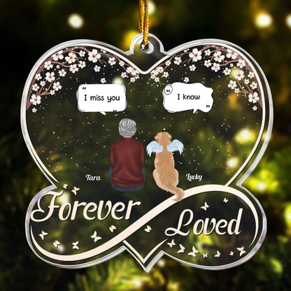 Forever Loved Memorial Pet - Personalized Acrylic Ornament ornament The Next Custom Gift