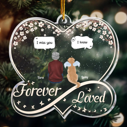 Forever Loved Memorial Pet - Personalized Acrylic Ornament ornament The Next Custom Gift