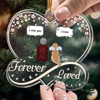 Forever Loved Memorial Pet - Personalized Acrylic Ornament ornament The Next Custom Gift