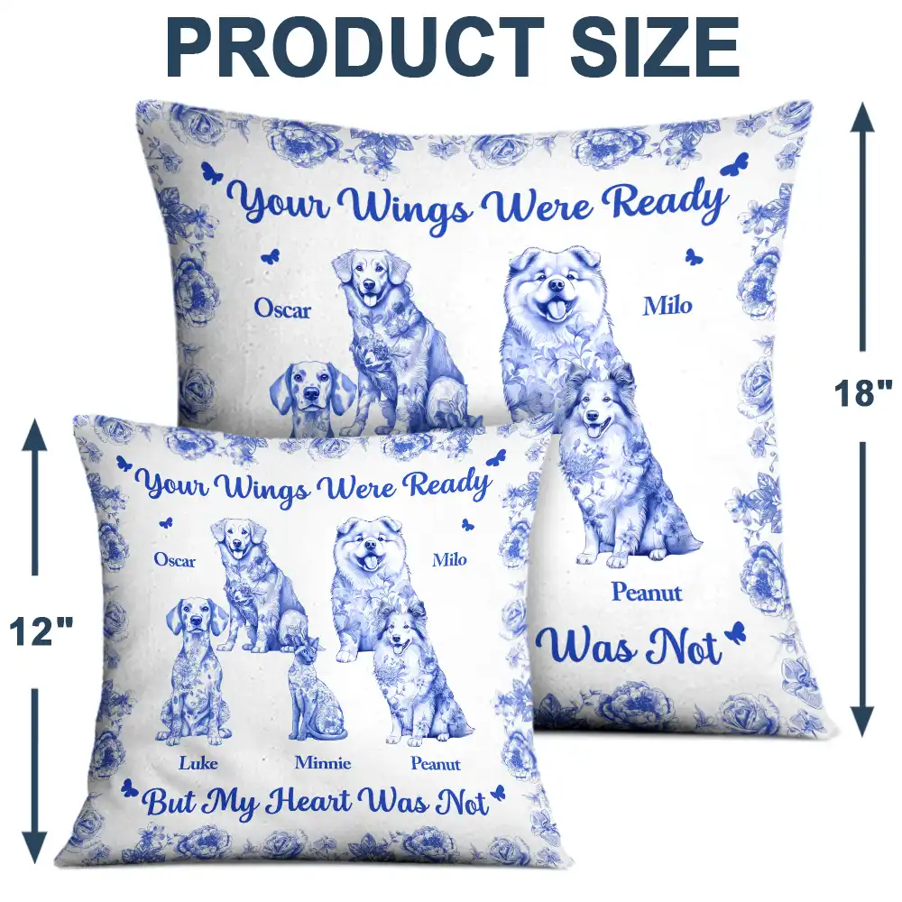 Forever In My Heart Toile Dog Cat Memorial - Personalized Pillow