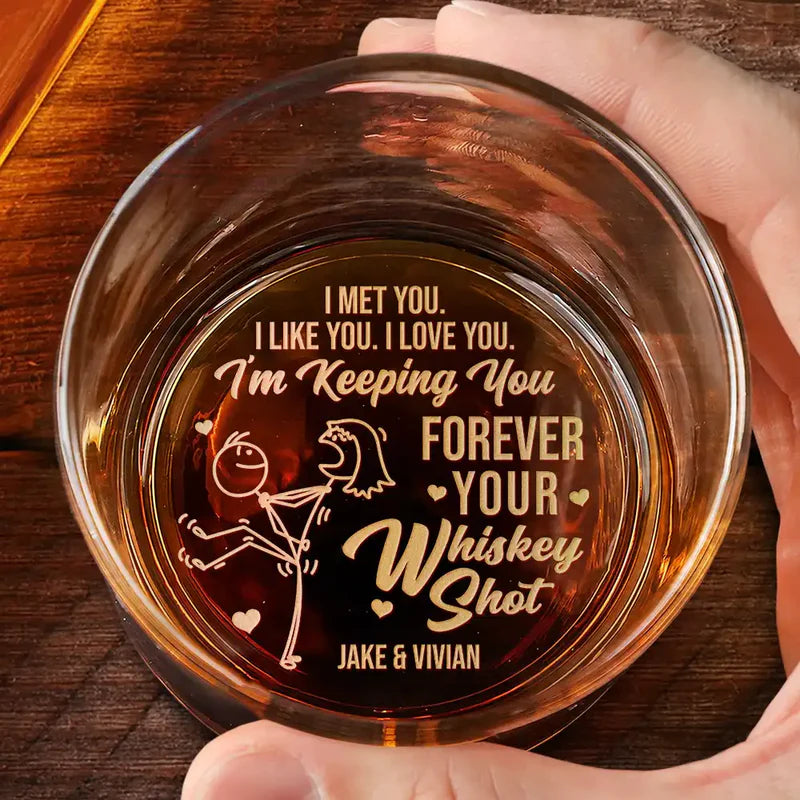 Forever Your Whiskey Shot - Personalized Engraved Whiskey Glass