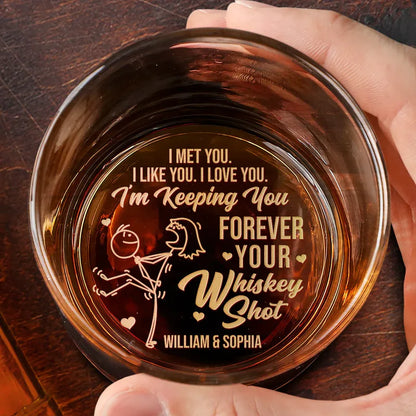 Forever Your Whiskey Shot - Personalized Engraved Whiskey Glass