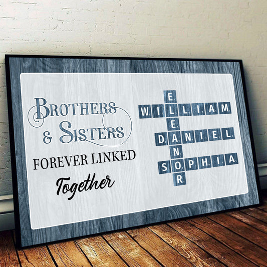 The Greatest Gift Our Parents Gave Us Was Each Other Crossword Puzzle Art, Personalized Poster