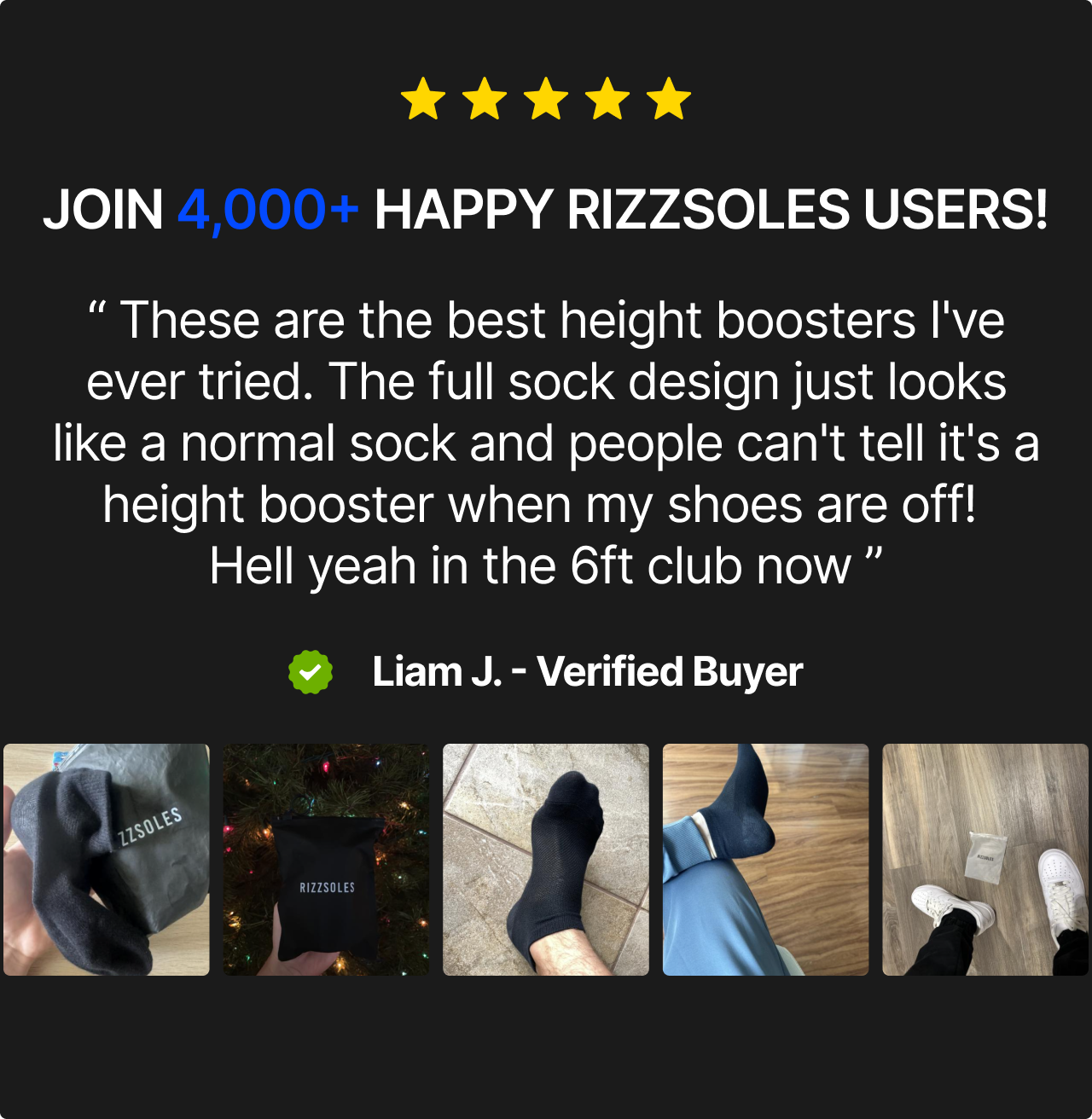 RIZZSOLES® V3 HEIGHT MAX SOCKS (2-PACK)