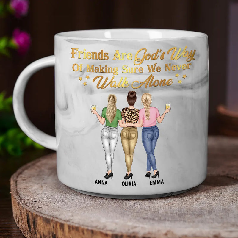 Friend Is God's Way - Personalized Marble Mug
