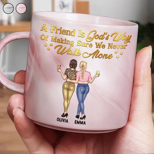 Friend Is God's Way - Personalized Marble Mug