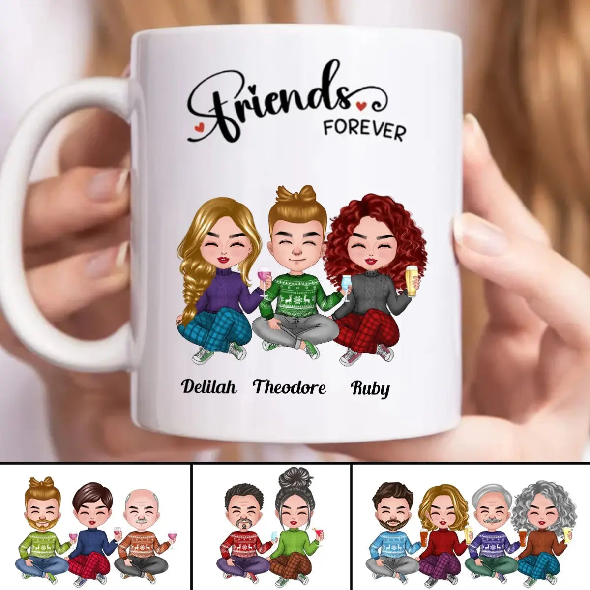 Friends Forever - Personalized Mug mug The Next Custom Gift