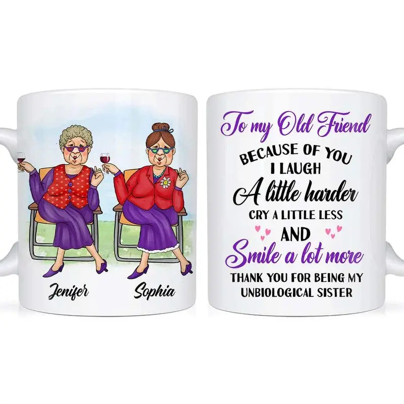 Friends - Gift for Friends Smile A Lot More - Personalized Mug (AB) mug The Next Custom Gift