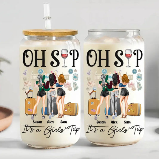 Friends - It's A Girls' Trip - Personalized Glass Can - The Next Custom Gift  Glass Can