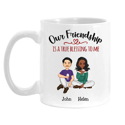 Friends - Our Friendship Is A True Blessing To Me - Personalized Mug Accent Mug The Next Custom Gift