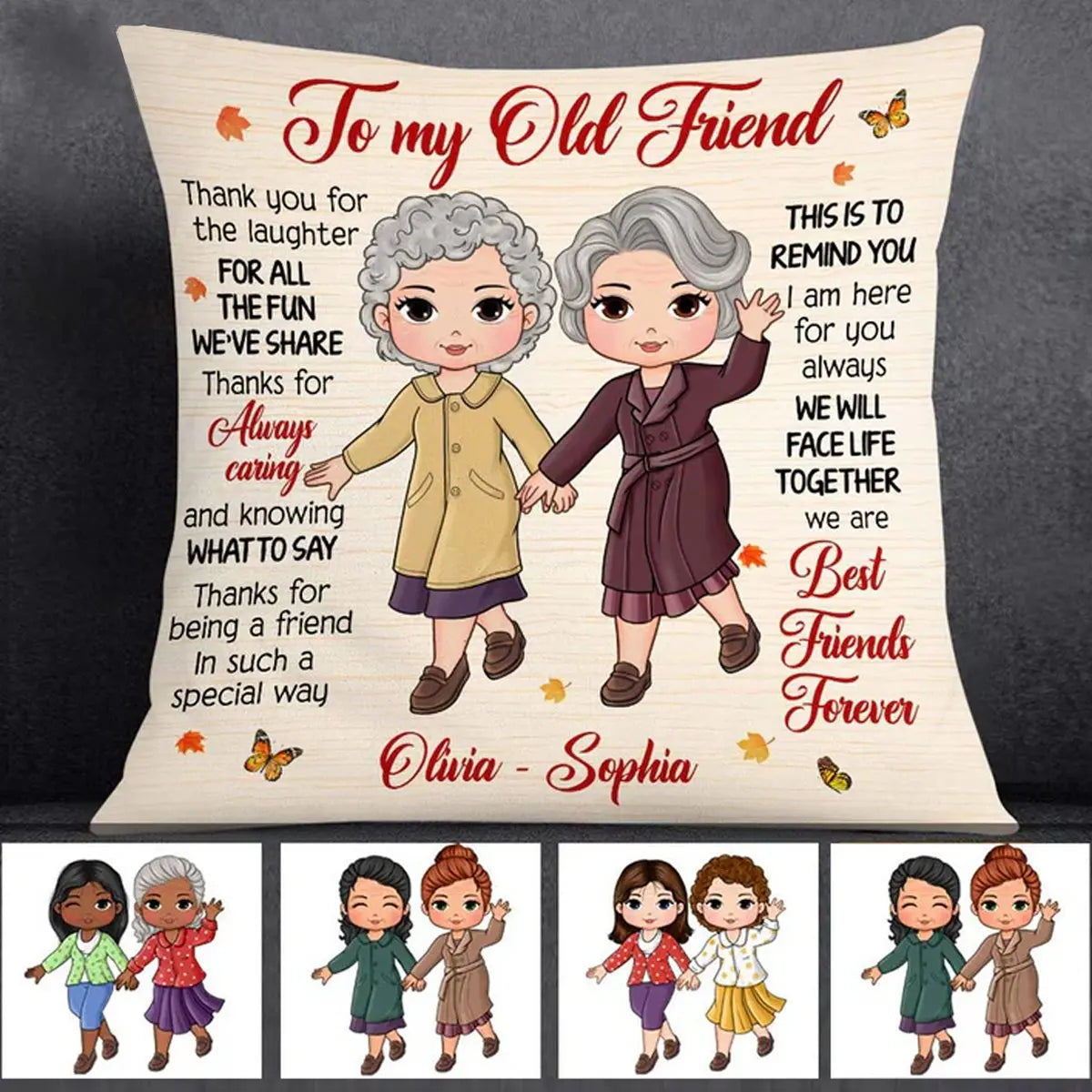 Friends - To My Old Friend - Personalized Pillow (SA) Pillow The Next Custom Gift