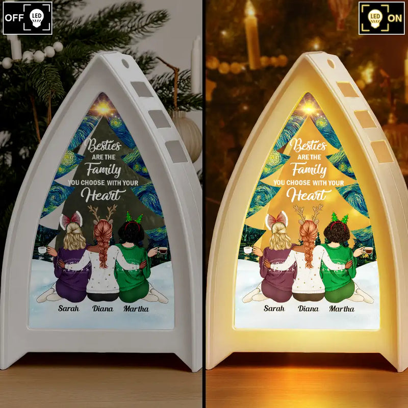 Friends Are The Family You Choose - Personalized Tabletop Lantern Light