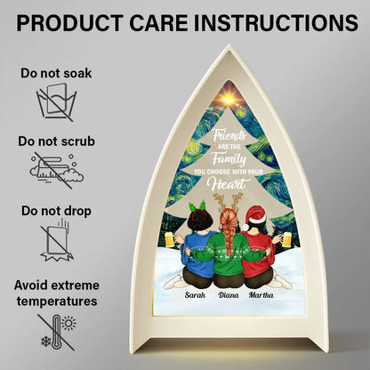 Friends Are The Family You Choose - Personalized Tabletop Lantern Light