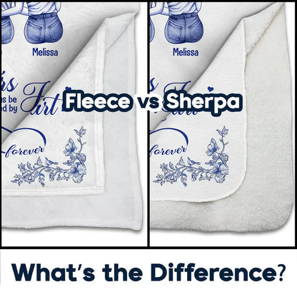 Friends Sisters Will Always Be Connected By Heart Chinoiserie Toile Besties - Personalized Fleece Blanket
