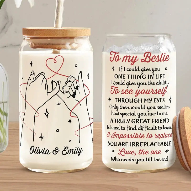 Friendship - A Truly Great Friend Is Hard To Find - Personalized Glass Can (LH) Drinking Jar The Next Custom Gift