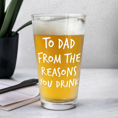 From The Reasons You Drink Father's Day Gifts For Dad - Personalized Beer Glass Beer Glass The Next Custom Gift