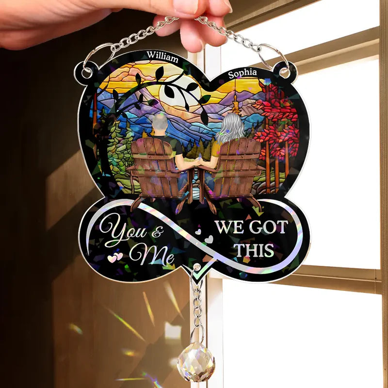 From Our First Kiss Till Our Last Breath - Personalized Rainbow Suncatcher With Crystal Ball Prism