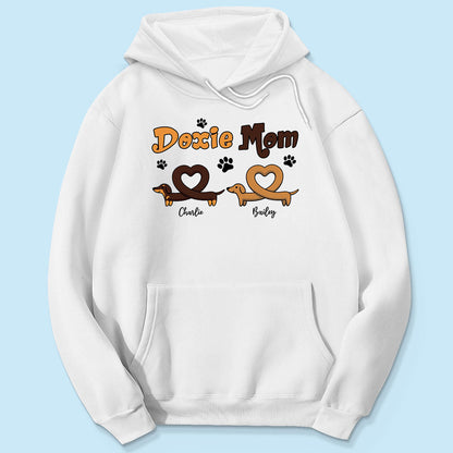 Doxie Mom Cute Heart Dachshunds Personalized Shirt