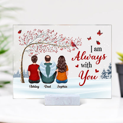 Berry Tree Cardinal Whole Back View Family Sitting Remembrance Gift Memorial Personalized Acrylic Plaque