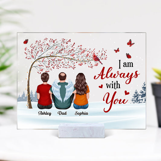 Berry Tree Cardinal Whole Back View Family Sitting Remembrance Gift Memorial Personalized Acrylic Plaque