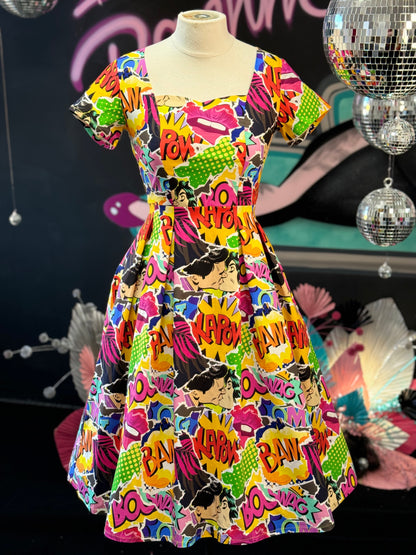 Pixie Sweetheart Dress in Christmas Dino's - Preorder for dispatch 29th November