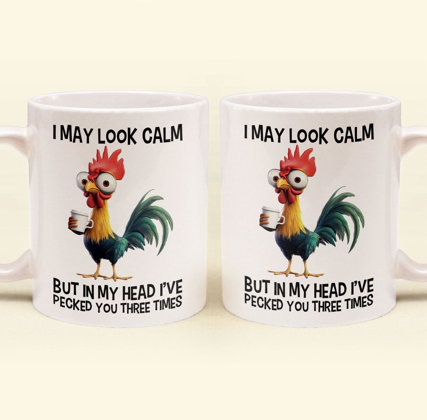 Funny Chicken Mug - I've Pecked You - Fun Gifts For Coworker, Friends, Boss - Personalized Mug