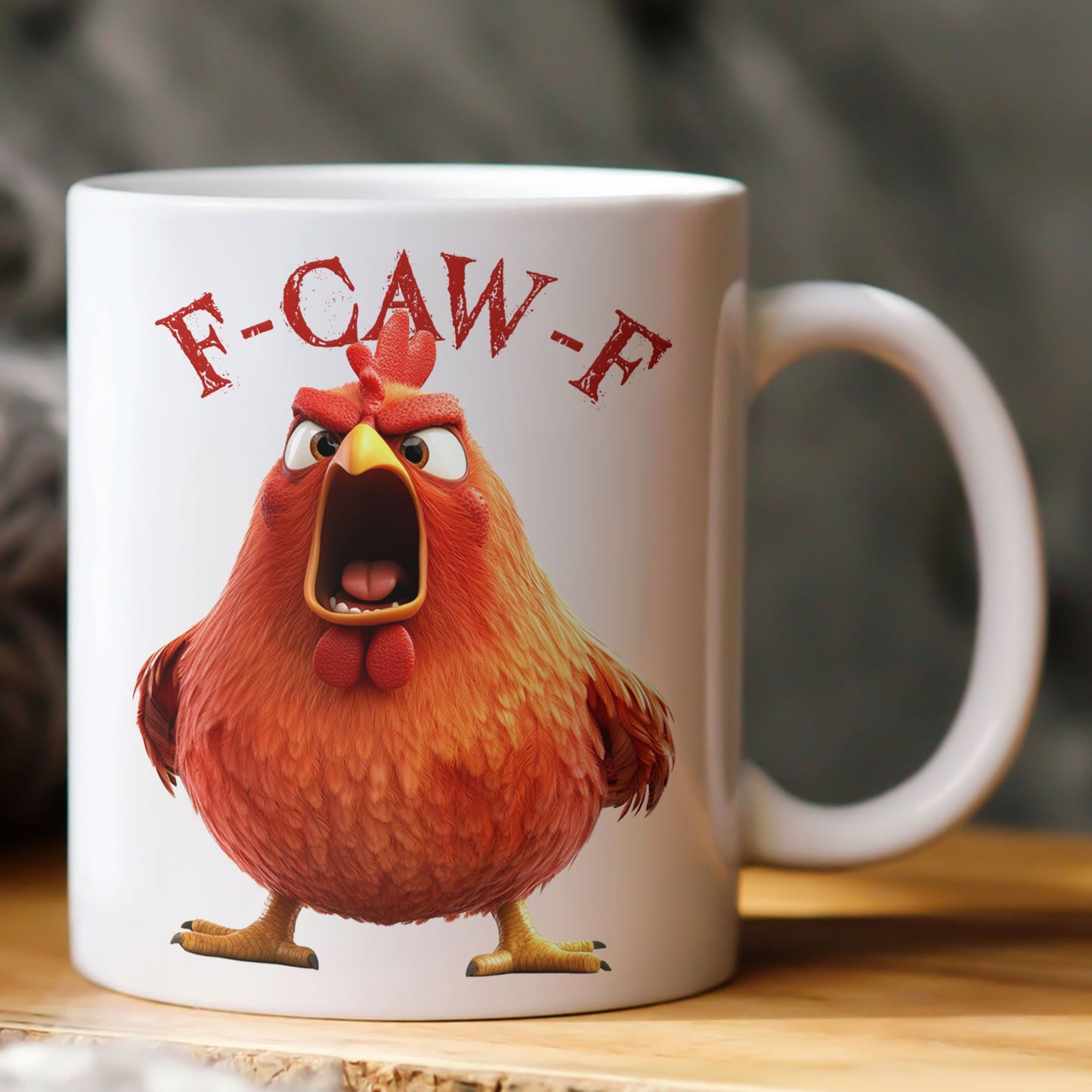 Funny Mug - Humorous Crow F-Caw-F - For Coworkers, Friends - Personalized Mug