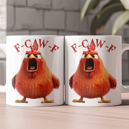 Funny Mug - Humorous Crow F-Caw-F - For Coworkers, Friends - Personalized Mug