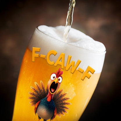 Funny Chicken F-Caw-F - Personalized Pilsner Glass