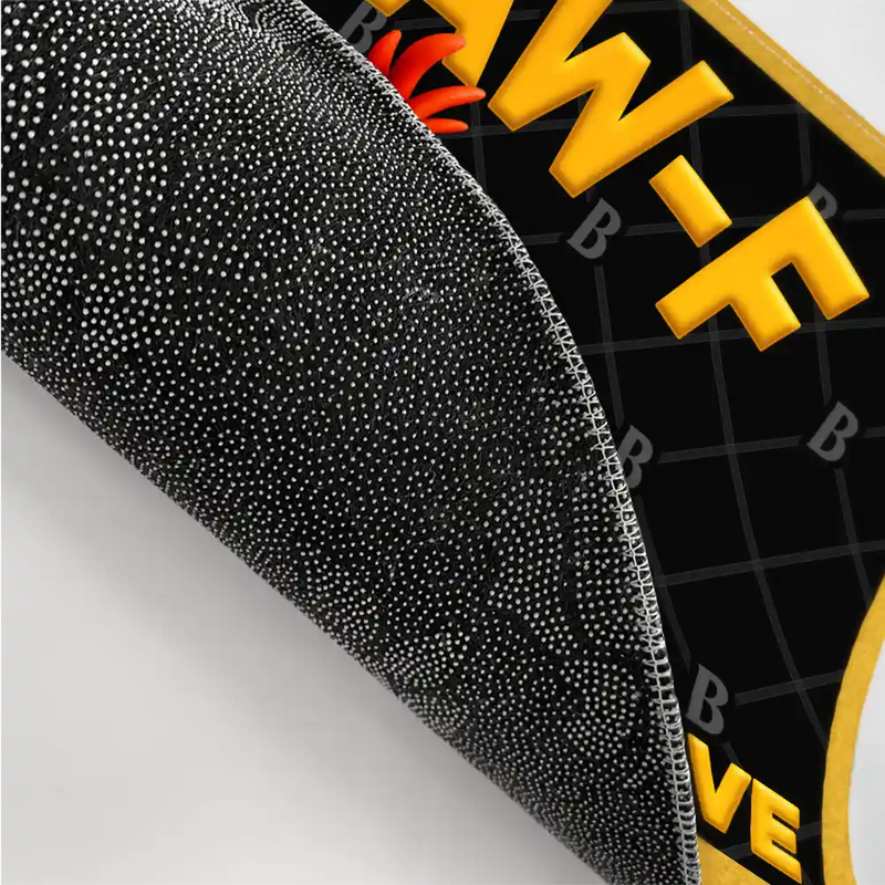 Funny Chicken F Caw F Alcohol And Treats - Personalized Doormat