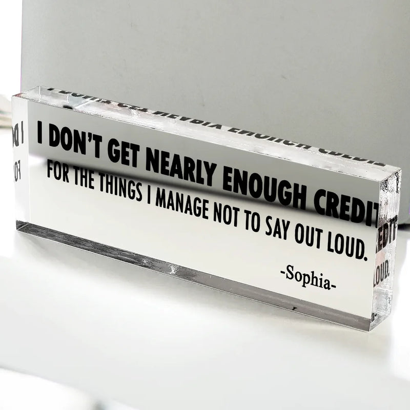 Funny Coworkers Please Don't Talk To Me - Personalized Desk Name Plate