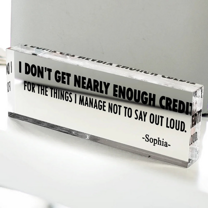 Funny Coworkers Please Don't Talk To Me - Personalized Desk Name Plate