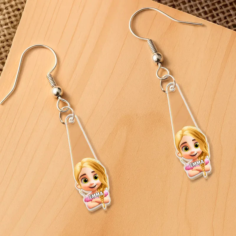 Funny Family Halloween Costume - Personalized Acrylic Earrings
