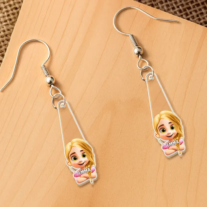 Funny Family Halloween Costume - Personalized Acrylic Earrings