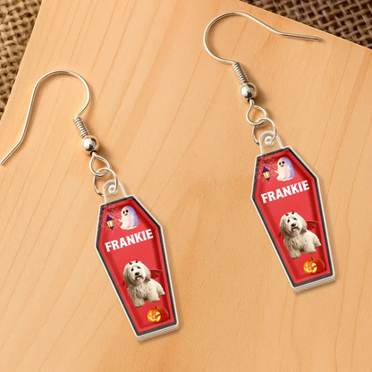 Funny Pet Halloween Costume - Personalized Acrylic Earrings