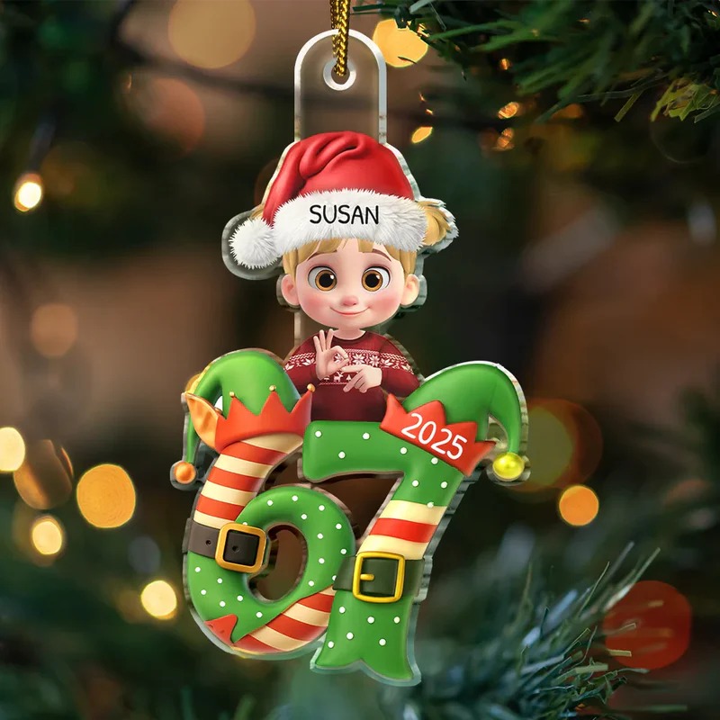 Funny Teen Slang Six Seven - Personalized Custom Shaped Acrylic Ornament