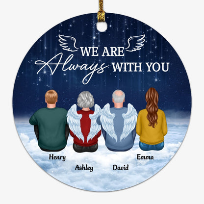 Always With You Night Cloud Memorial Personalized Circle Ornament