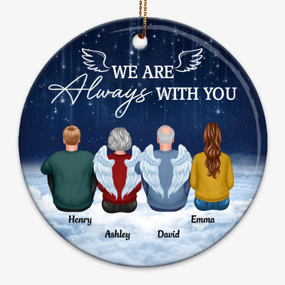 Always With You Night Cloud Memorial Personalized Circle Ornament