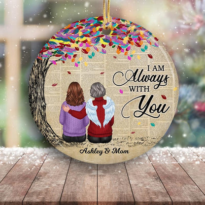 Colorful Tree Memorial Personalized Circle Ornament