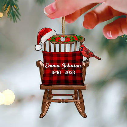 Memorial Keepsake Empty Chair For Lost Loved One Personalized Wooden Ornament