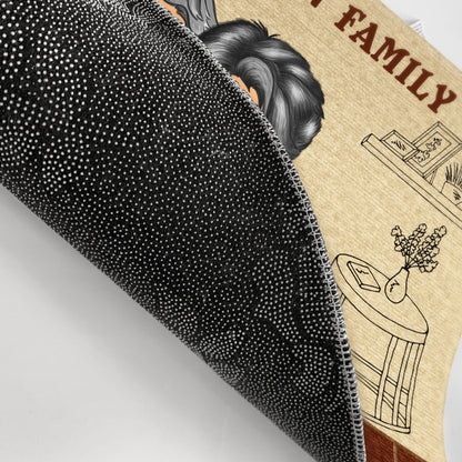 Old Couple Chibi Grumpy Old Man And His Lady - Personalized Custom Doormat